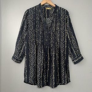 Navy Blue Polka Dot Women's Tunic